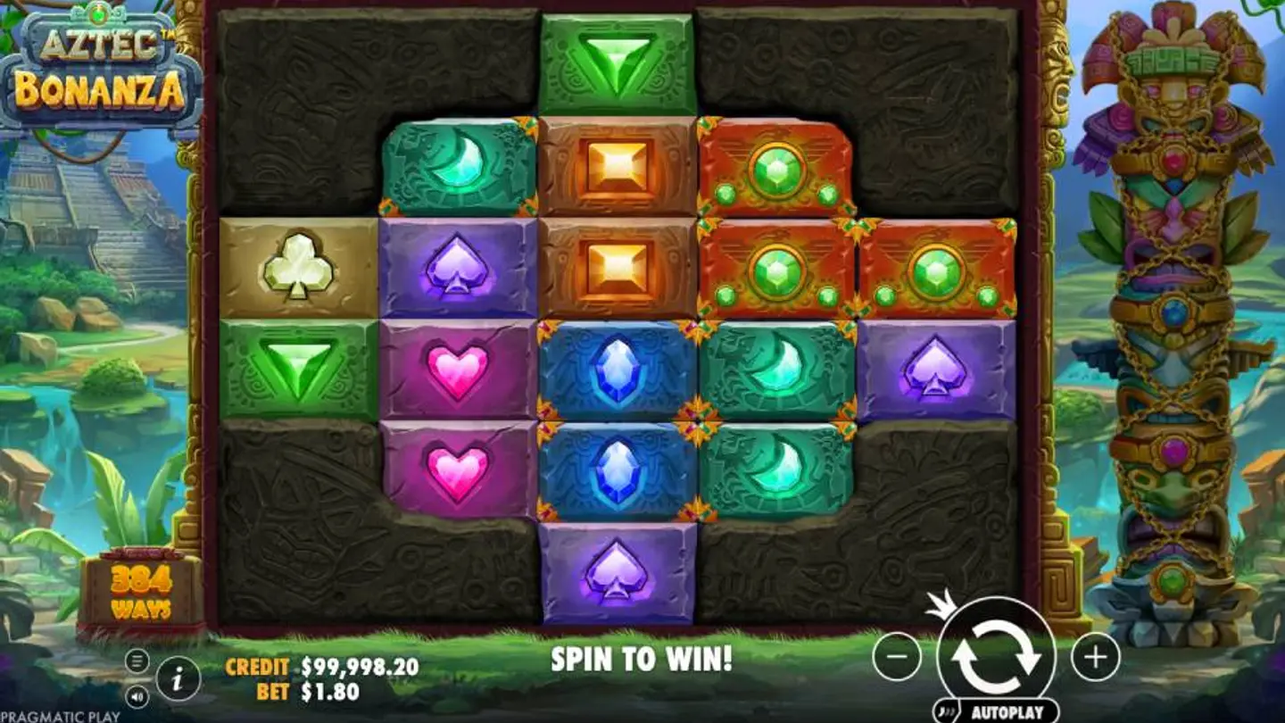 Aztec Bonanza slot game background screenshot