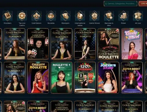 MonsterWin Casino live games screenshot