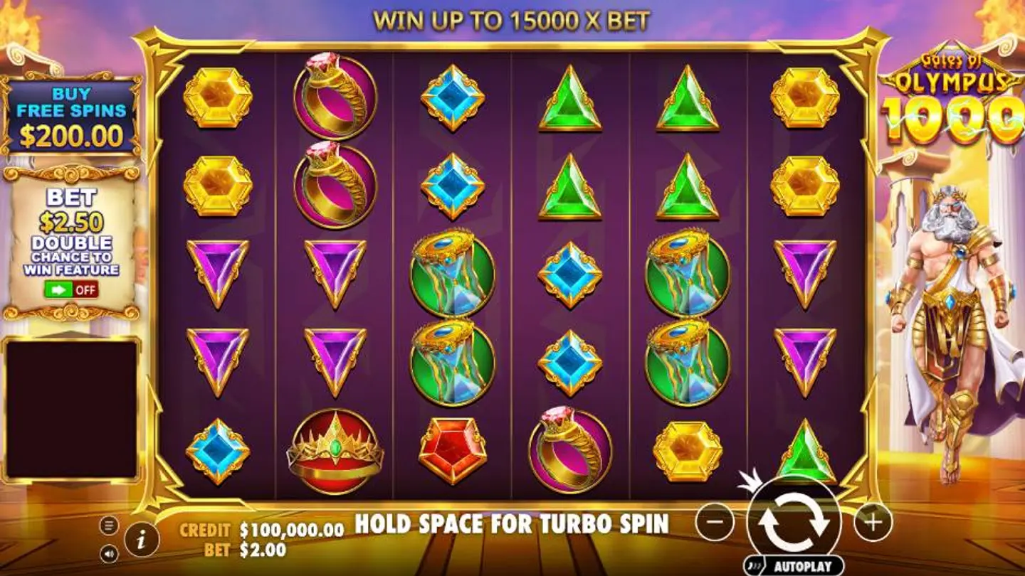 Gates of Olympus 1000 Slot Background