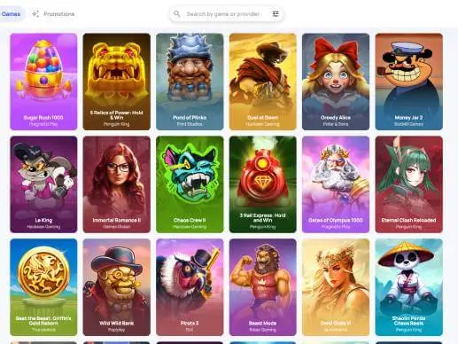 HypeKasino bonus buy games screenshot