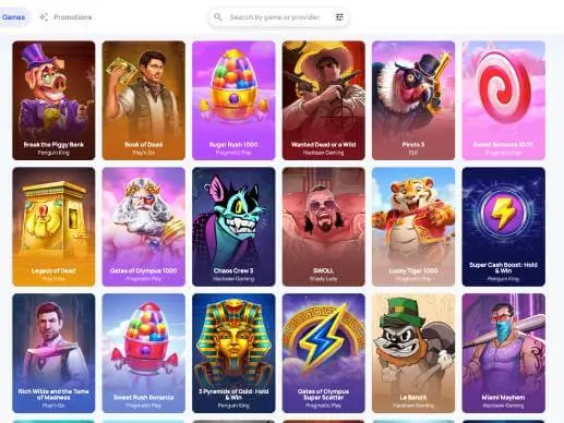 HypeKasino casino games screenshot