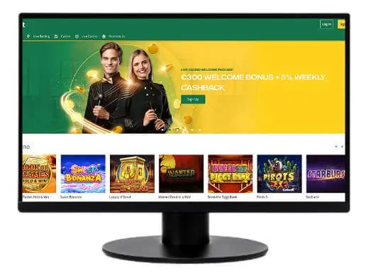 Qbet casino desktop screenshot