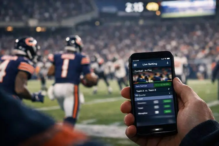 Chicago sports betting shown during a Bears game as the city moves ahead with a new municipal betting tax