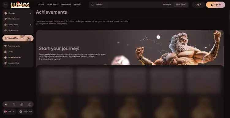 Ludios Casino acchievements screenshot