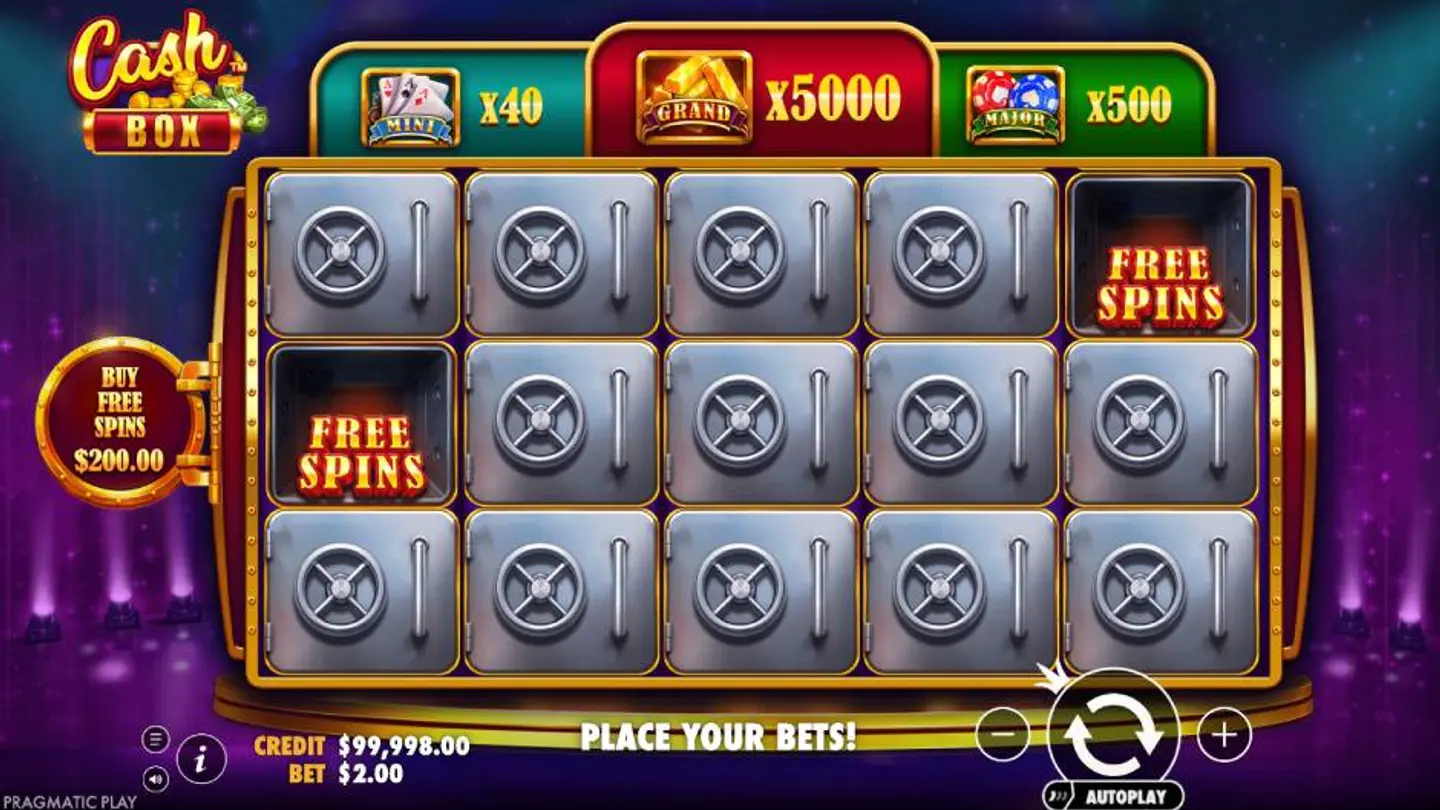 Cash Box™ Background for free Demo Play Slot