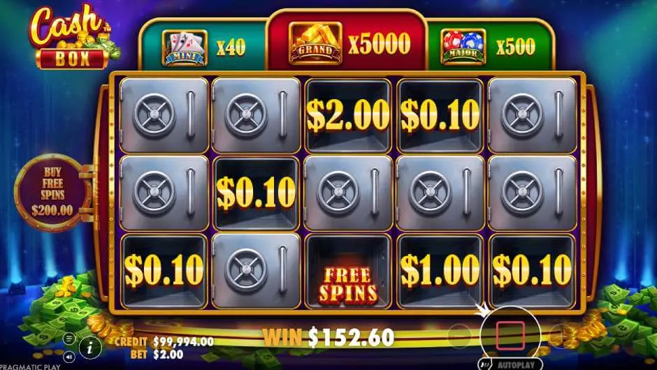 Cash Box Slot free spins symbols image